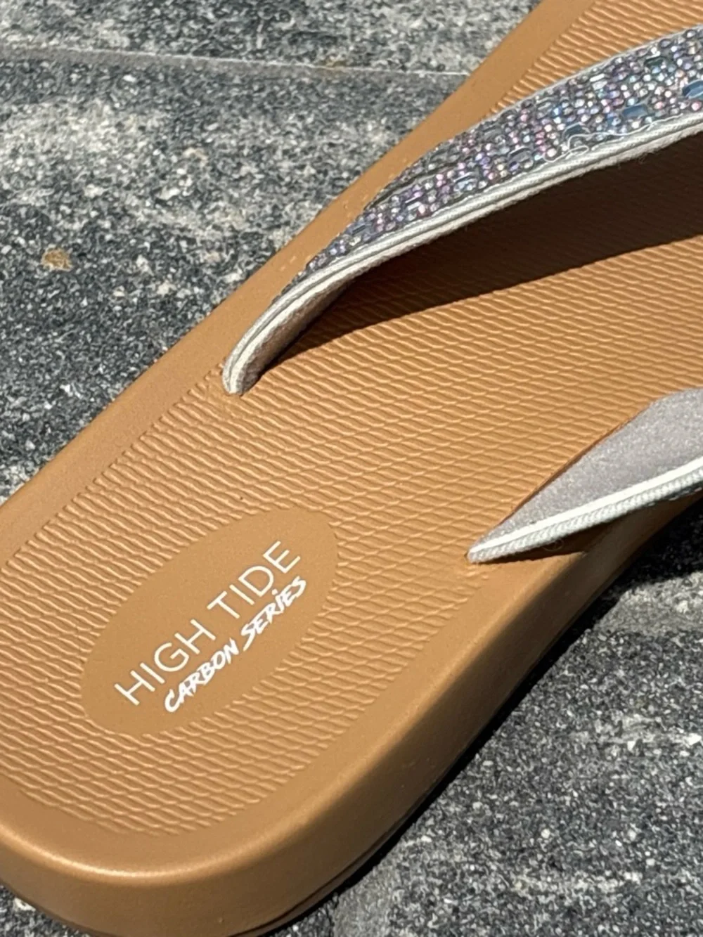 Womens Sparkle Straps Flip Flops